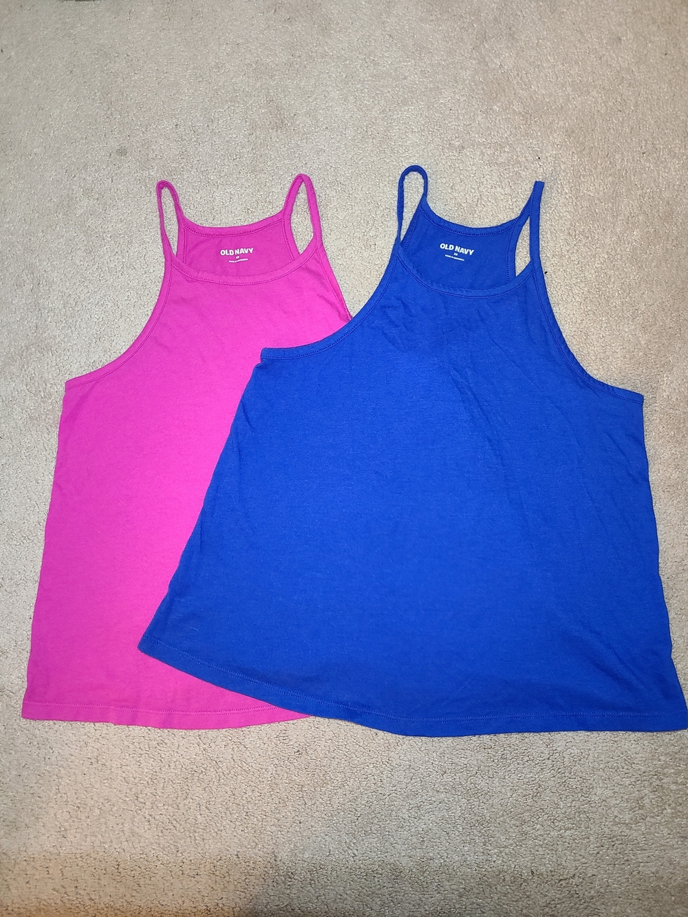 Old Navy Women’s Tank Tops — Hot Pink & Royal Blue